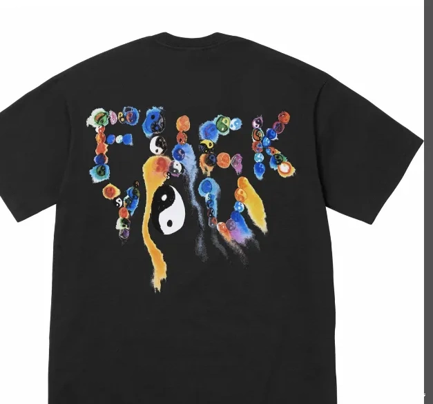 Black 23FW YIN Tai Chi Yang and L Yin XL Printed White S M YANG TEE 1011